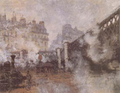 Claude Monet Le Pont de I'Europe,Gate Sate Saint-Lazare (mk09) France oil painting art